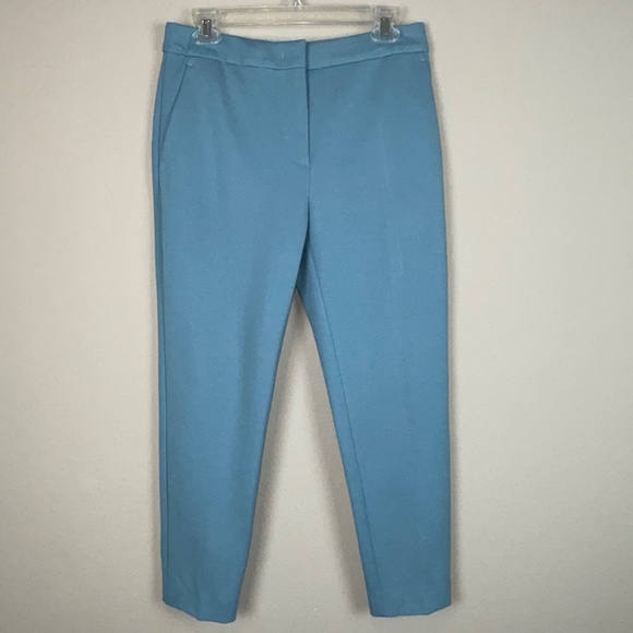 MaxMara Sage Pegno Cady Pants w/ Hidden Zipper, Button, and Eye/Hook Closure - Picture 1 of 8